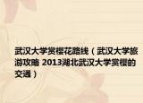 武汉大学赏樱花路线（武汉大学旅游攻略 2013湖北武汉大学赏樱的交通）
