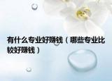 有什么专业好赚钱（哪些专业比较好赚钱）