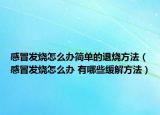 感冒发烧怎么办简单的退烧方法（感冒发烧怎么办 有哪些缓解方法）