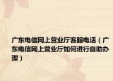 广东电信网上营业厅客服电话（广东电信网上营业厅如何进行自助办理）