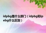 idpbg是什么部门（idpbg和ipebg什么区别）