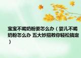 宝宝不喝奶粉要怎么办（婴儿不喝奶粉怎么办 五大妙招教你轻松搞定）