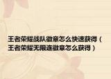 王者荣耀战队徽章怎么快速获得（王者荣耀无限连徽章怎么获得）