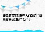 翡翠原石鉴别新手入门知识（翡翠原石鉴别新手入门）