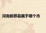 河南新蔡县属于哪个市