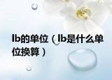 lb的单位（lb是什么单位换算）