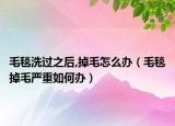 毛毯洗过之后,掉毛怎么办（毛毯掉毛严重如何办）