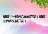 蝴蝶兰一般养几年就开花（蝴蝶兰养多久能开花）