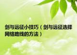剑与远征小技巧（剑与远征选择网络路线的方法）