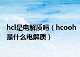 hcl是电解质吗（hcooh是什么电解质）