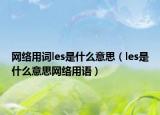 网络用词les是什么意思（les是什么意思网络用语）