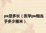px是多长（医学px相当于多少厘米）