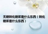 无糖转化糖浆是什么东西（转化糖浆是什么东西）
