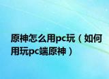 原神怎么用pc玩（如何用玩pc端原神）