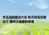 冬瓜汤的做法大全 秋天给宝宝做这个 美味又健康的菜谱