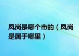 凤岗是哪个市的（凤岗是属于哪里）