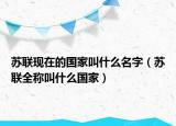 苏联现在的国家叫什么名字（苏联全称叫什么国家）