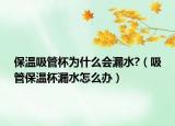 保温吸管杯为什么会漏水?（吸管保温杯漏水怎么办）