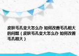 皮肤毛孔变大怎么办 如何改善毛孔粗大的问题（皮肤毛孔变大怎么办 如何改善毛孔粗大）