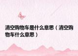 清空购物车是什么意思（清空购物车什么意思）