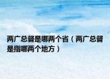 两广总督是哪两个省（两广总督是指哪两个地方）