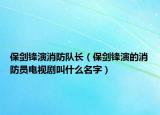 保剑锋演消防队长（保剑锋演的消防员电视剧叫什么名字）