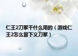 仁王2刀冢干什么用的（游戏仁王2怎么留下义刀冢）