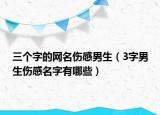 三个字的网名伤感男生（3字男生伤感名字有哪些）