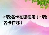 cf改名卡在哪使用（cf改名卡在哪）