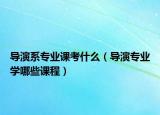 导演系专业课考什么（导演专业学哪些课程）