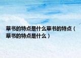草书的特点是什么草书的特点（草书的特点是什么）