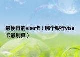 最便宜的visa卡（哪个银行visa卡最划算）