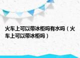 火车上可以带冰柜吗有水吗（火车上可以带冰柜吗）