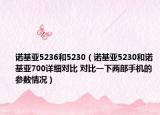 诺基亚5236和5230（诺基亚5230和诺基亚700详细对比 对比一下两部手机的参数情况）