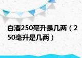 白酒250毫升是几两（250毫升是几两）