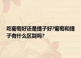 吃葡萄好还是提子好?葡萄和提子有什么区别吗?