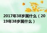 2017年38岁属什么（2019年38岁属什么）