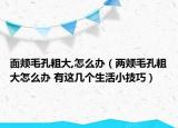 面颊毛孔粗大,怎么办（两颊毛孔粗大怎么办 有这几个生活小技巧）
