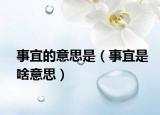 事宜的意思是（事宜是啥意思）
