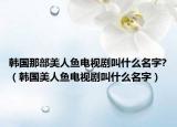 韩国那部美人鱼电视剧叫什么名字?（韩国美人鱼电视剧叫什么名字）