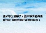 西米怎么包粽子（西米粽子的做法和包法 爱吃的你赶紧学起来啦）