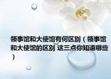 领事馆和大使馆有何区别（领事馆和大使馆的区别 这三点你知道哪些）