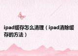 ipad缓存怎么清理（ipad清除缓存的方法）