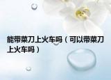 能带菜刀上火车吗（可以带菜刀上火车吗）