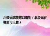 北极光哪里可以看到（北极光在哪里可以看）