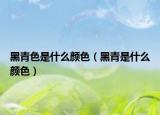 黑青色是什么颜色（黑青是什么颜色）