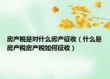 房产税是对什么房产征收（什么是房产税房产税如何征收）