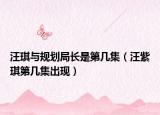 汪琪与规划局长是第几集（汪紫琪第几集出现）