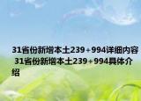 31省份新增本土239+994详细内容 31省份新增本土239+994具体介绍