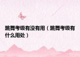 跳舞考级有没有用（跳舞考级有什么用处）